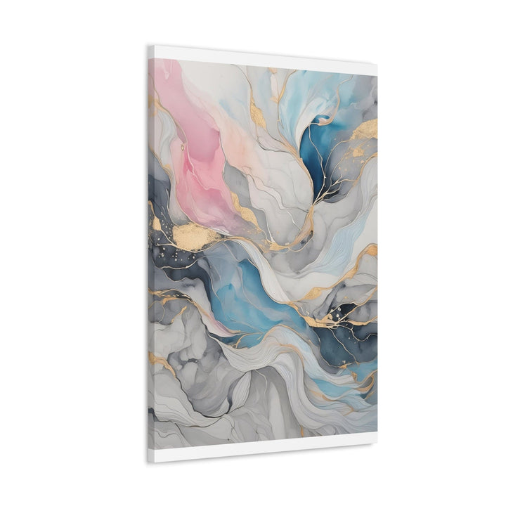 Canvas Wall Art Decor Marble Cloud of Grey Pink Blue 63389 - Decorative | Wall