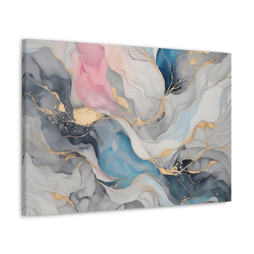 Canvas Wall Art Decor Marble Cloud of Grey Pink Blue 63389 - Decorative | Wall