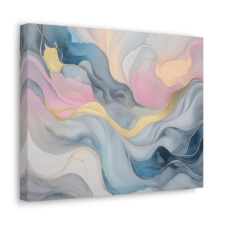 Canvas Wall Art Decor Marble Cloud of Grey Pink Blue 72067 - Decorative | Wall