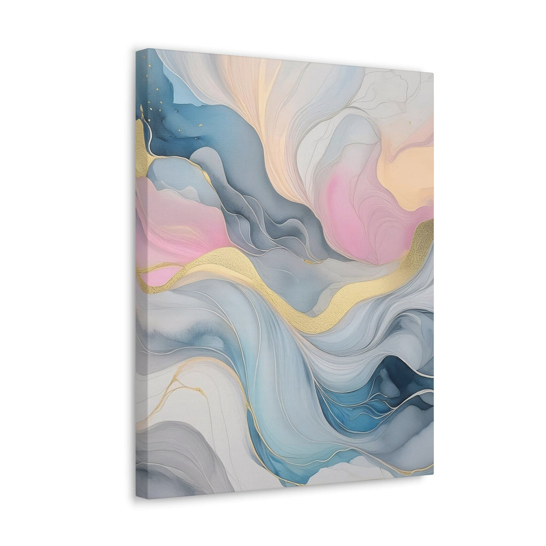 Canvas Wall Art Decor - Marble Cloud of Grey Pink Blue 72067 - Decorative/Wall