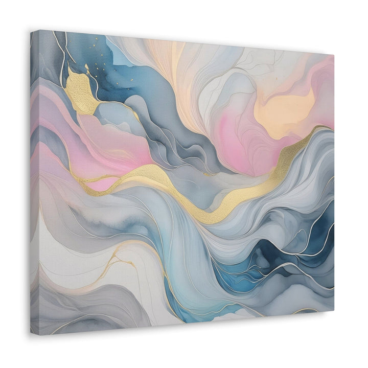 Canvas Wall Art Decor Marble Cloud of Grey Pink Blue 72067 - Decorative | Wall