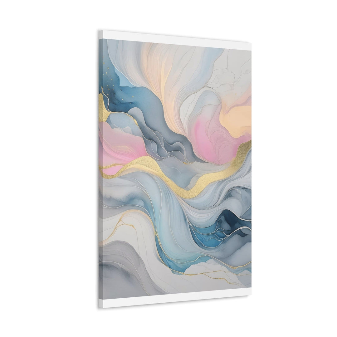 Canvas Wall Art Decor - Marble Cloud of Grey Pink Blue 72067 - Decorative/Wall