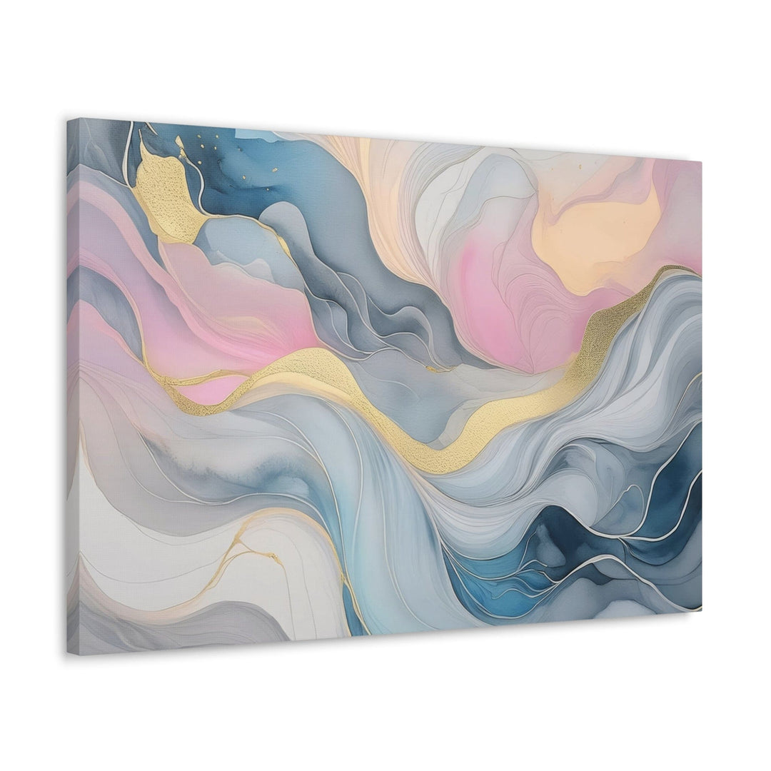 Canvas Wall Art Decor Marble Cloud of Grey Pink Blue 72067 - Decorative | Wall