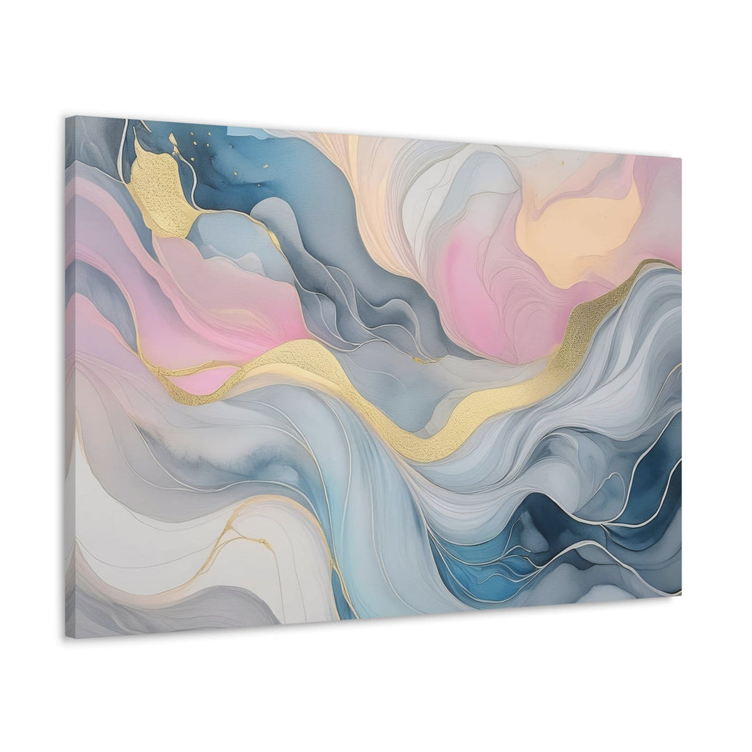 Canvas Wall Art Decor Marble Cloud of Grey Pink Blue 72067 - Decorative | Wall