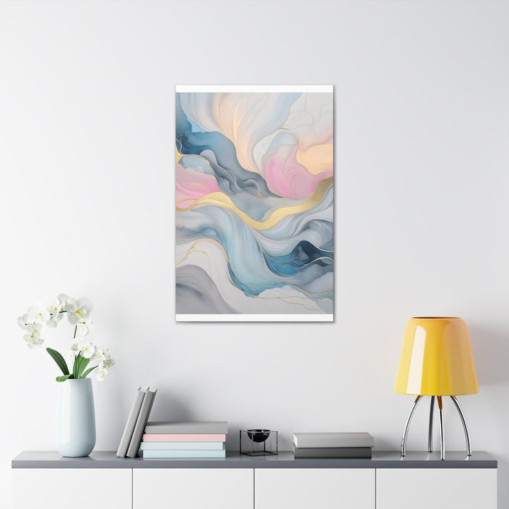 Canvas Wall Art Decor - Marble Cloud of Grey Pink Blue 72067 - Decorative/Wall