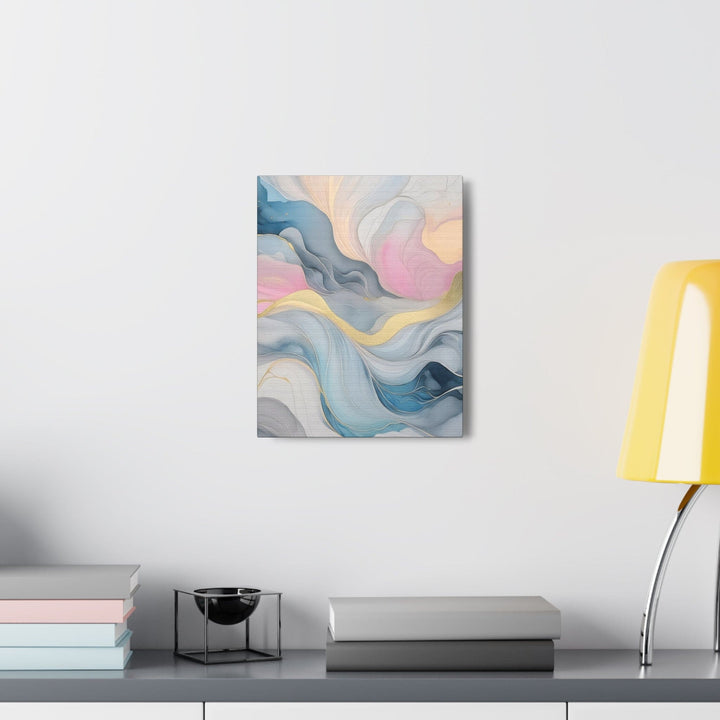 Canvas Wall Art Decor - Marble Cloud of Grey Pink Blue 72067 - Decorative/Wall