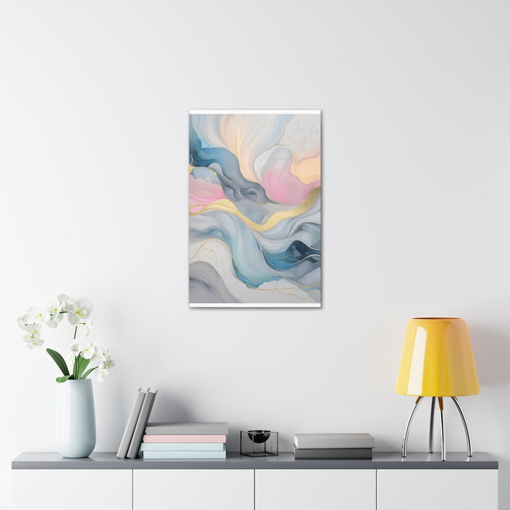Canvas Wall Art Decor - Marble Cloud of Grey Pink Blue 72067 - Decorative/Wall