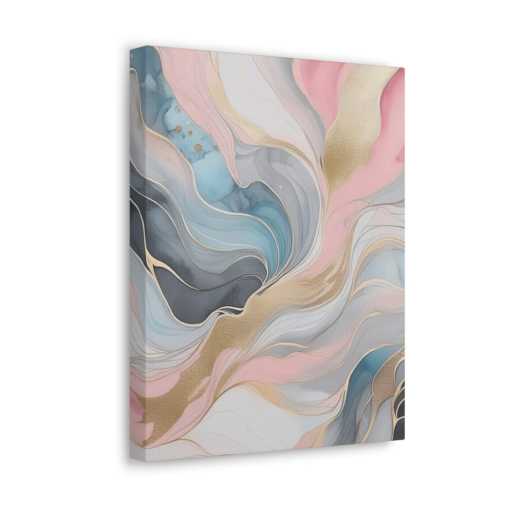 Canvas Wall Art Decor Marble Cloud of Grey Pink Blue 82395 - Decorative | Wall