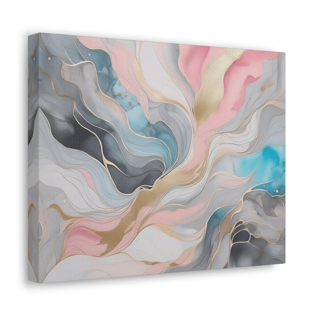 Canvas Wall Art Decor Marble Cloud of Grey Pink Blue 82395 - Decorative | Wall