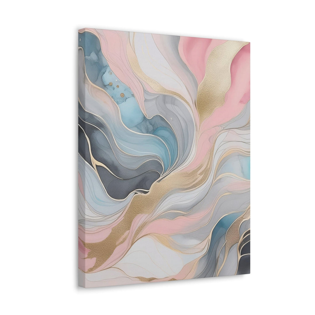 Canvas Wall Art Decor Marble Cloud of Grey Pink Blue 82395 - Decorative | Wall