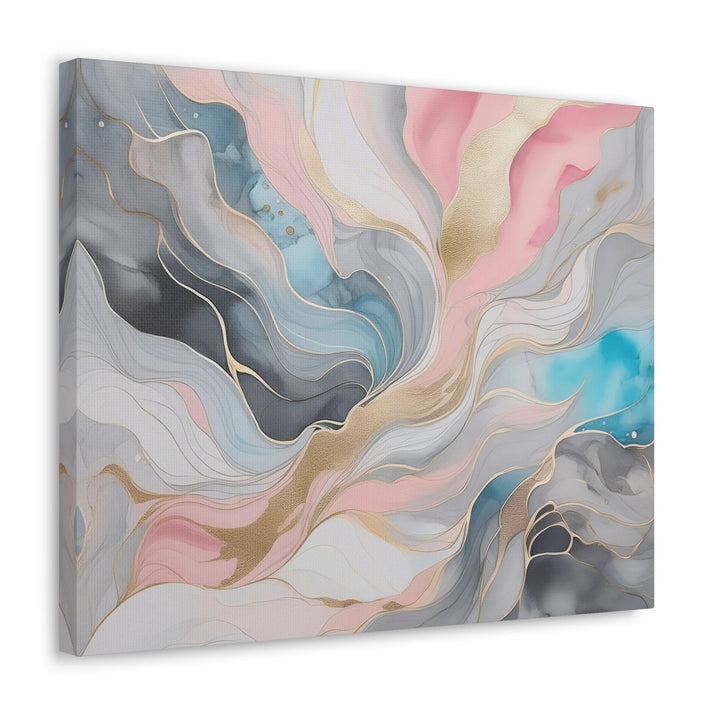 Canvas Wall Art Decor Marble Cloud of Grey Pink Blue 82395 - Decorative | Wall