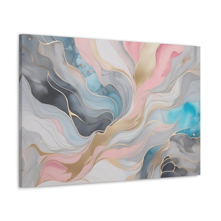 Canvas Wall Art Decor Marble Cloud of Grey Pink Blue 82395 - Decorative | Wall