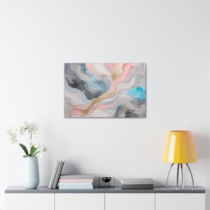 Canvas Wall Art Decor Marble Cloud of Grey Pink Blue 82395 - Decorative | Wall