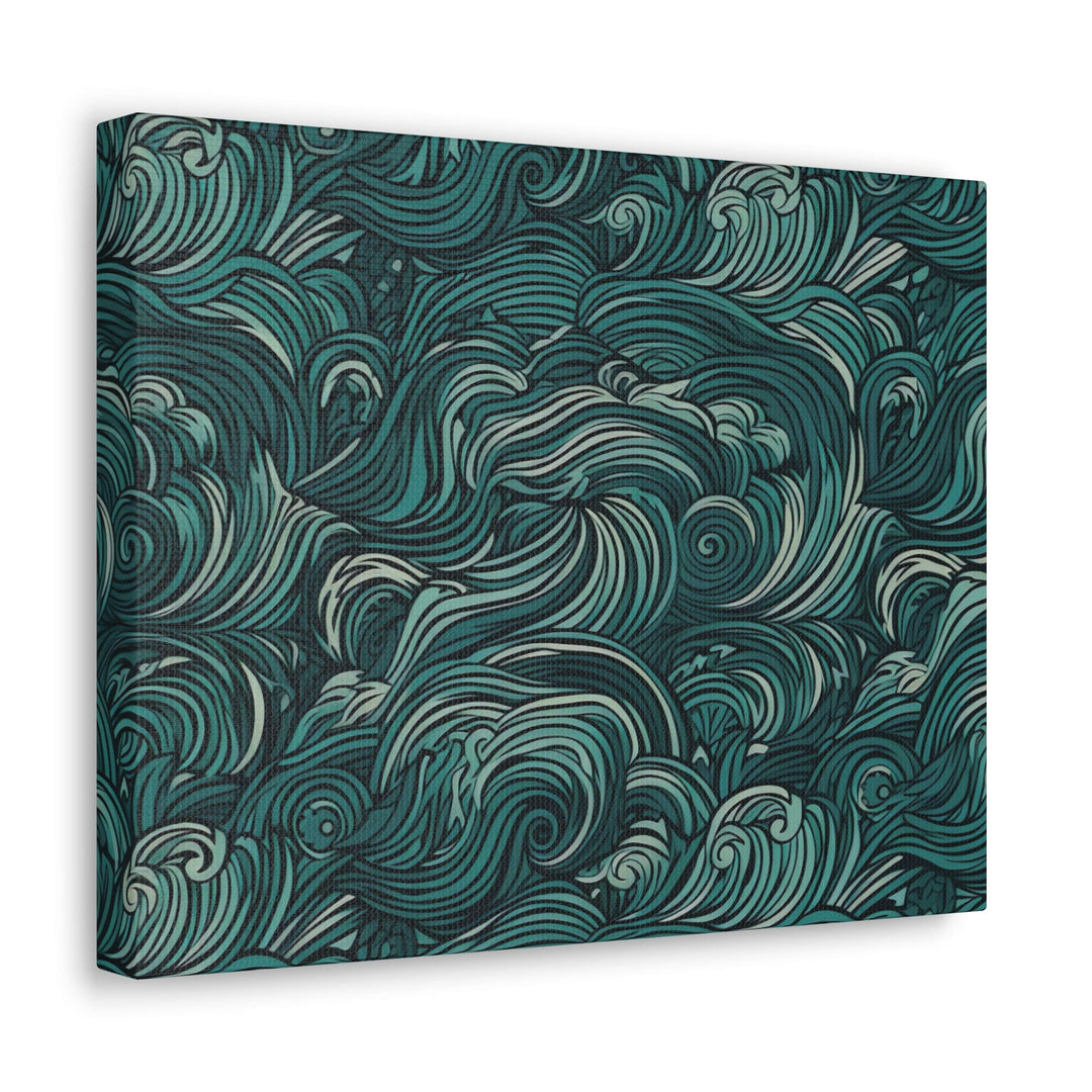 Canvas Wall Art Decor Mint Green Water Wave Print - Decorative | Wall Art