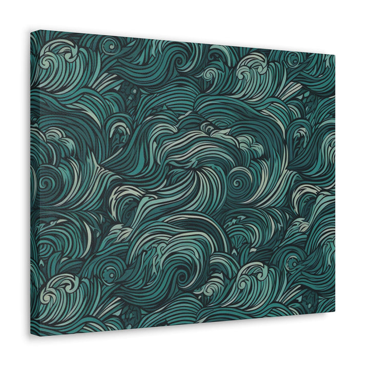 Canvas Wall Art Decor Mint Green Water Wave Print - Decorative | Wall Art