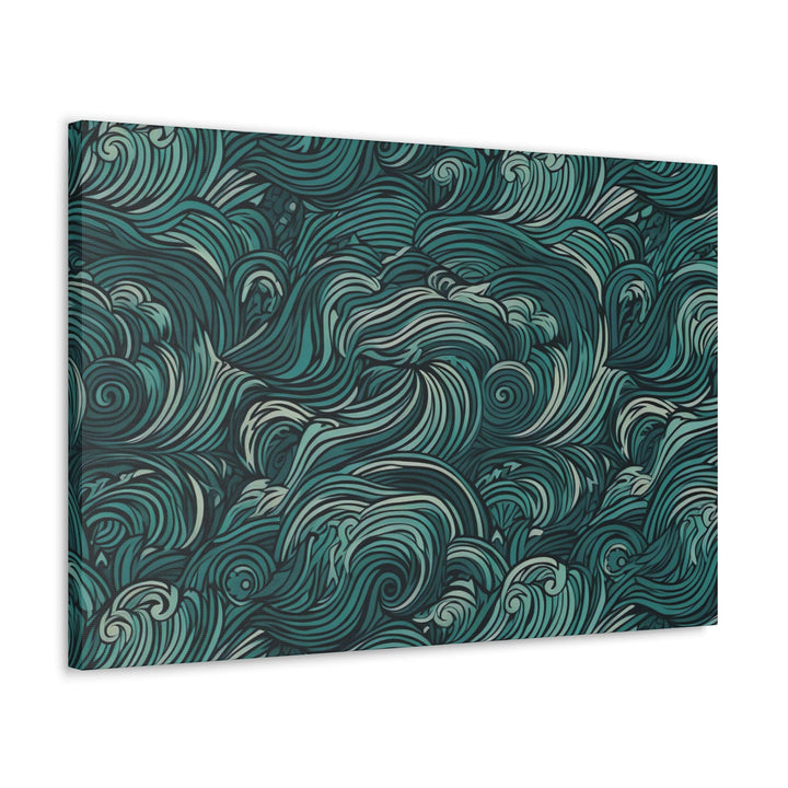 Canvas Wall Art Decor Mint Green Water Wave Print - Decorative | Wall Art