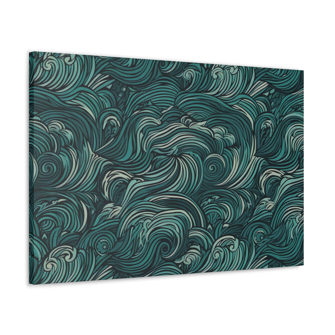 Canvas Wall Art Decor Mint Green Water Wave Print - Decorative | Wall Art