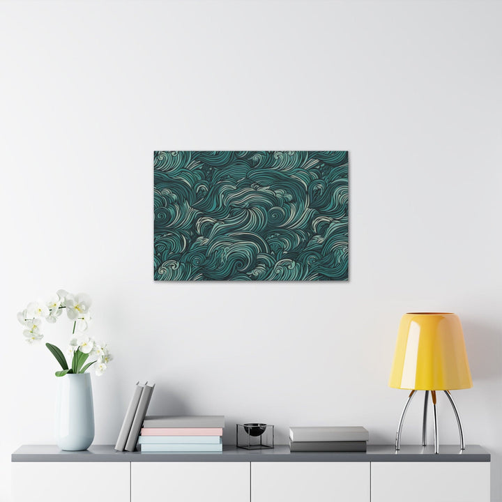 Canvas Wall Art Decor Mint Green Water Wave Print - Decorative | Wall Art