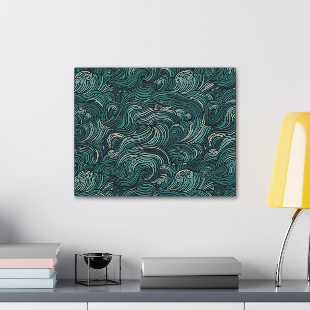 Canvas Wall Art Decor Mint Green Water Wave Print - Decorative | Wall Art