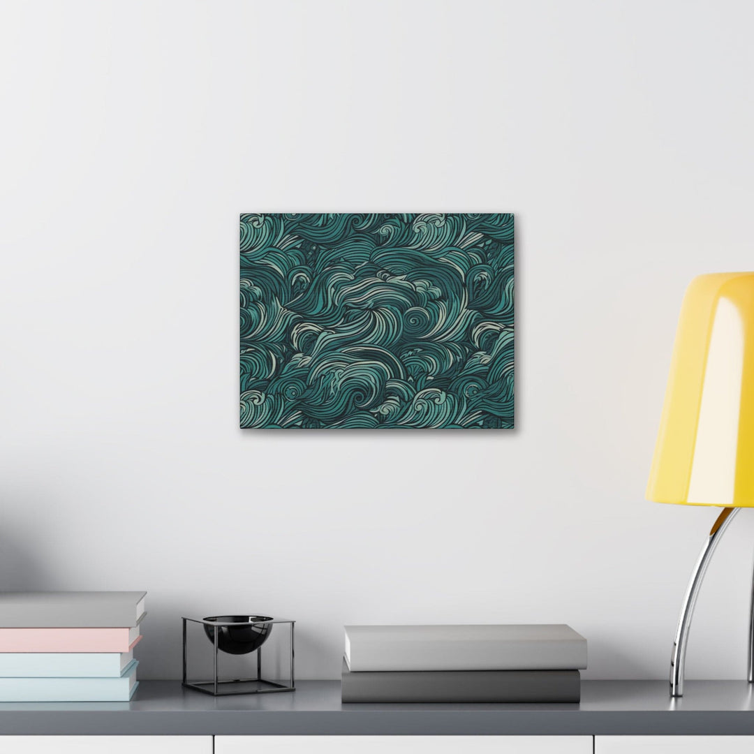 Canvas Wall Art Decor Mint Green Water Wave Print - Decorative | Wall Art