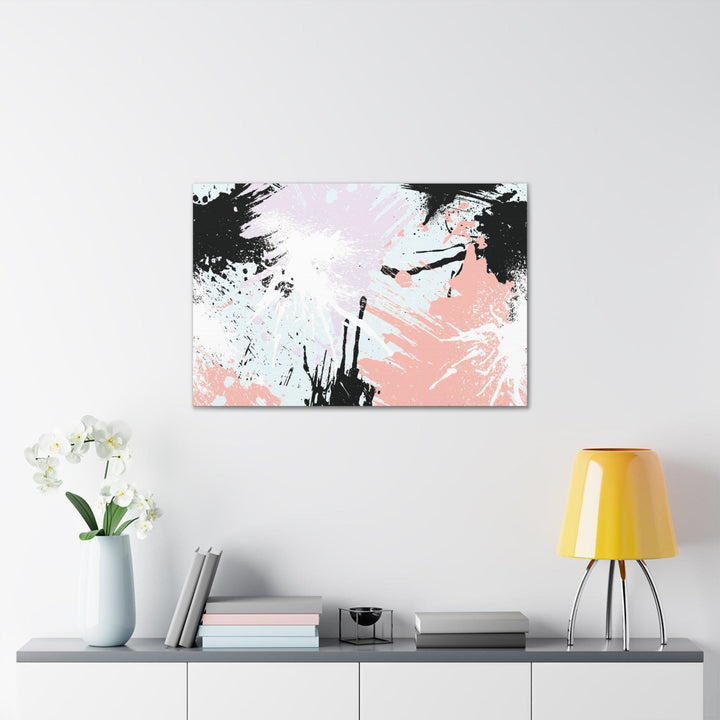 Canvas Wall Art Decor Pink Black Abstract Print - Decorative | Wall Art