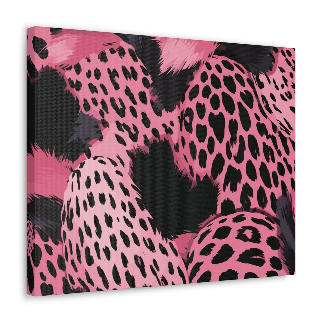 Canvas Wall Art Decor Pink Black Spotted Print - Decorative | Wall Art | Canvas