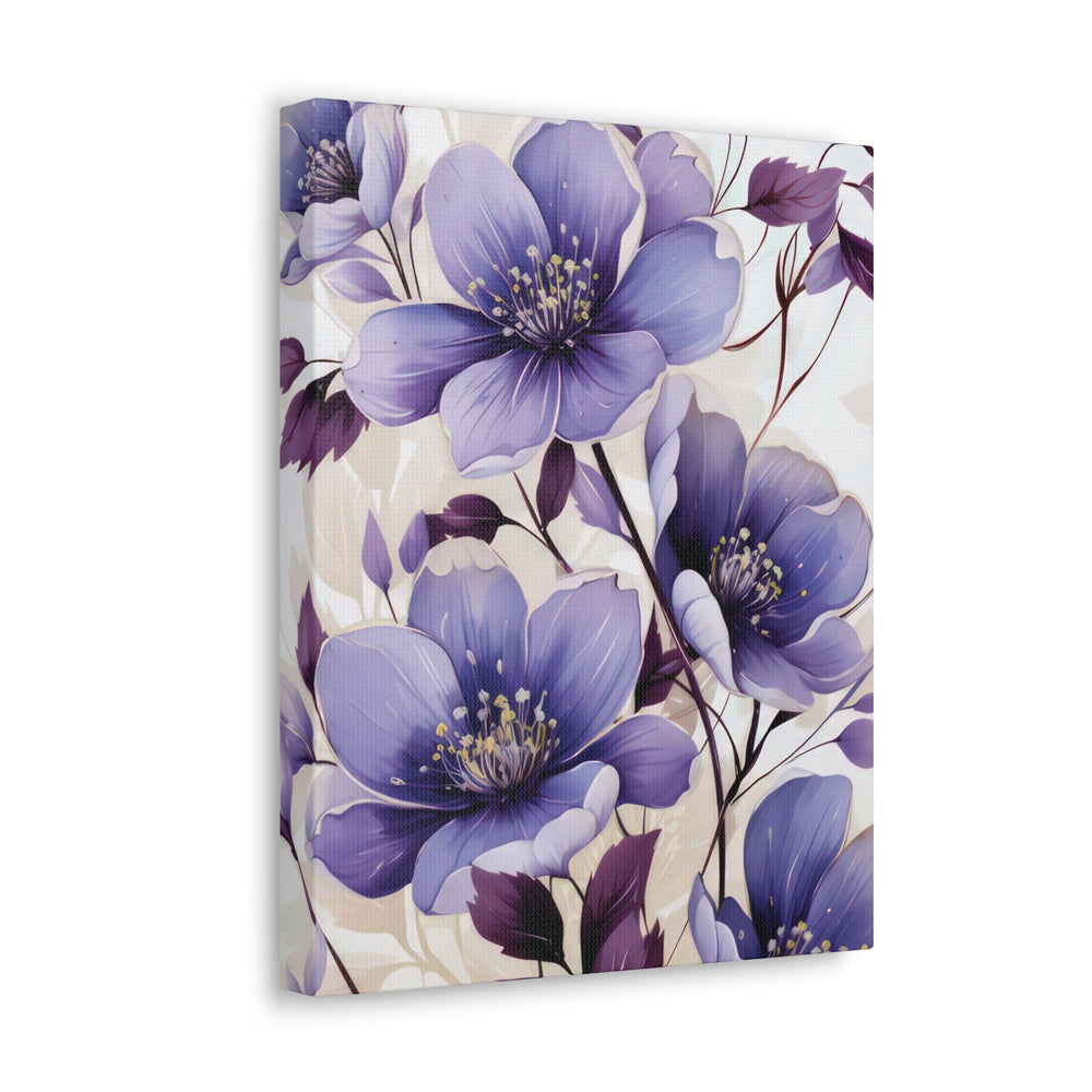 Canvas Wall Art Decor Purple Botanical Blooms - Decorative | Wall Art | Canvas