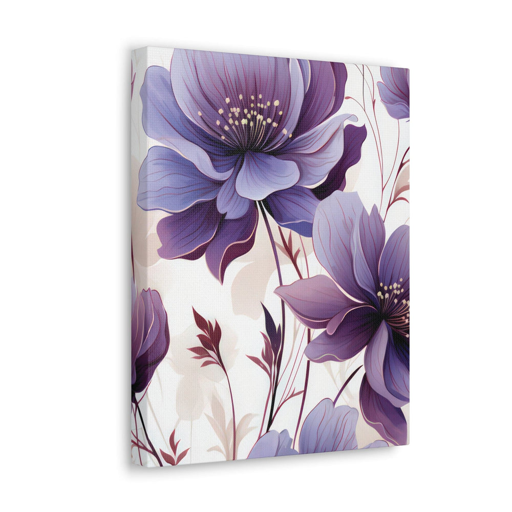 Canvas Wall Art Decor Purple Botanical Blooms - Decorative | Wall Art | Canvas