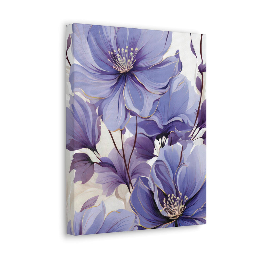 Canvas Wall Art Decor Purple Botanical Blooms - Decorative | Wall Art | Canvas