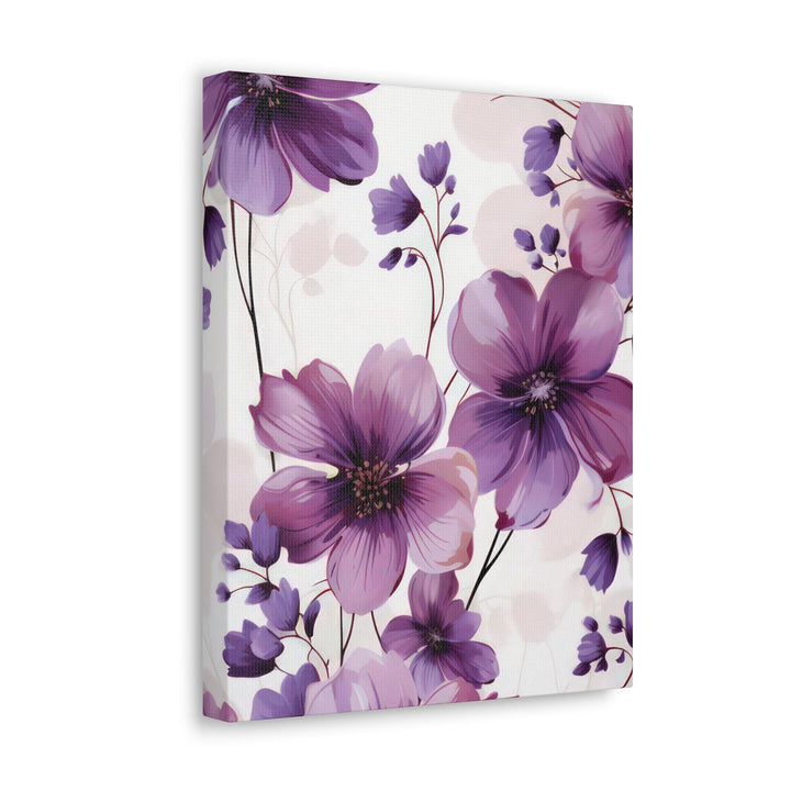 Canvas Wall Art Decor Purple Botanical Blooms - Decorative | Wall Art | Canvas