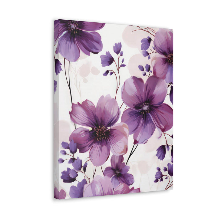 Canvas Wall Art Decor Purple Botanical Blooms - Decorative | Wall Art | Canvas