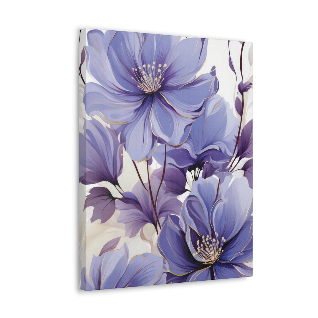 Canvas Wall Art Decor Purple Botanical Blooms - Decorative | Wall Art | Canvas