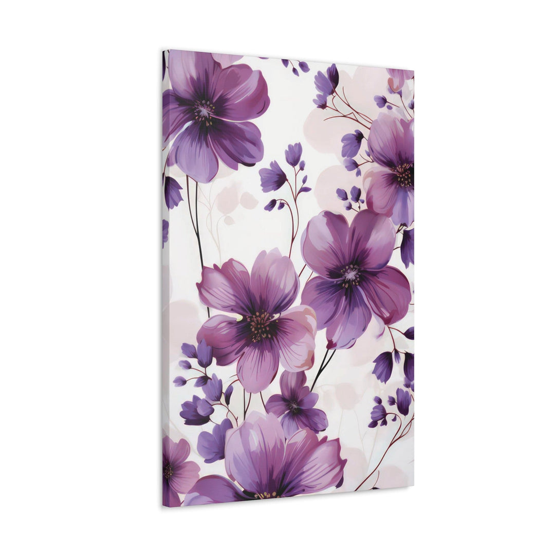 Canvas Wall Art Decor Purple Botanical Blooms - Decorative | Wall Art | Canvas