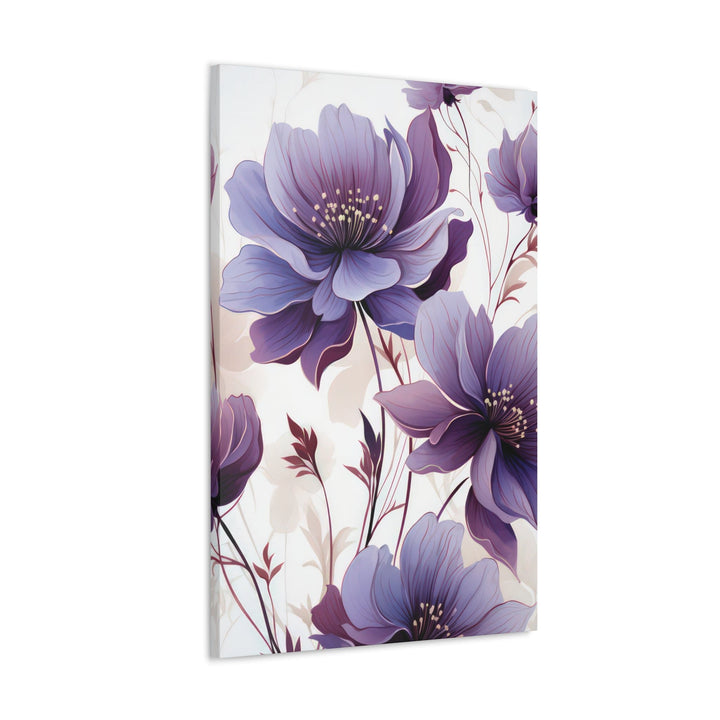 Canvas Wall Art Decor Purple Botanical Blooms - Decorative | Wall Art | Canvas