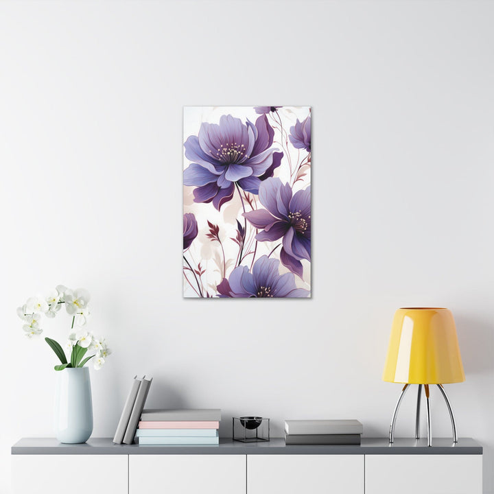 Canvas Wall Art Decor Purple Botanical Blooms - Decorative | Wall Art | Canvas