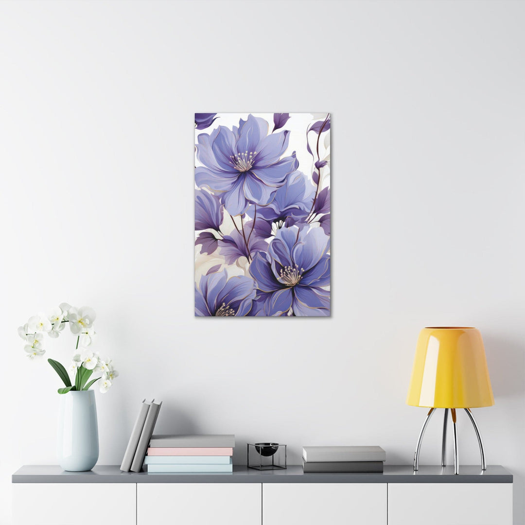 Canvas Wall Art Decor Purple Botanical Blooms - Decorative | Wall Art | Canvas