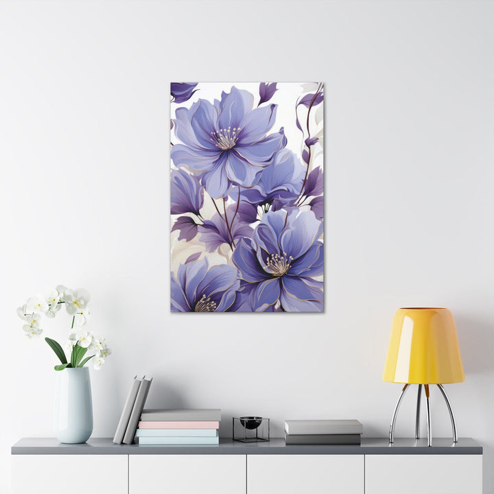 Canvas Wall Art Decor Purple Botanical Blooms - Decorative | Wall Art | Canvas