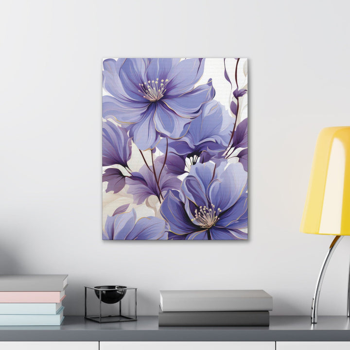 Canvas Wall Art Decor Purple Botanical Blooms - Decorative | Wall Art | Canvas