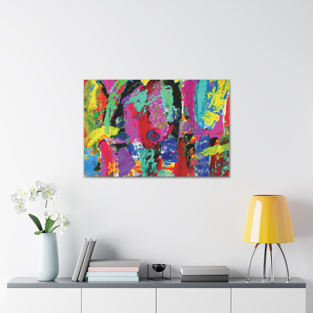 Canvas Wall Art Decor - Red Multicolor Abstract Print - Decorative/Wall