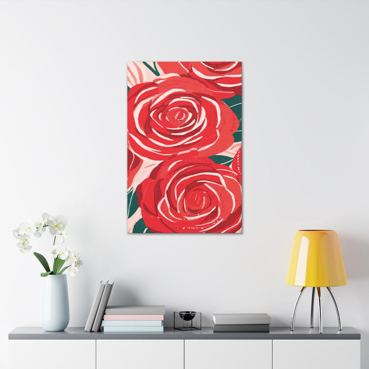 Canvas Wall Art Decor - Rustic Red Roses - Decorative | Wall Art | Canvas Prints