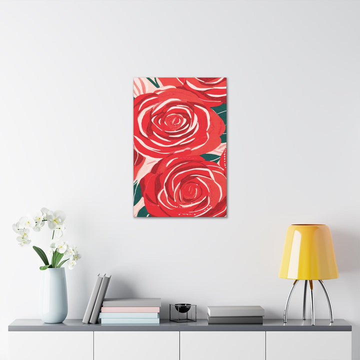 Canvas Wall Art Decor - Rustic Red Roses - Decorative | Wall Art | Canvas Prints