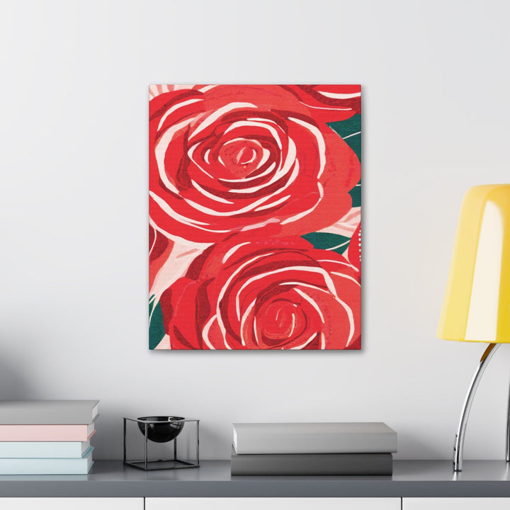 Canvas Wall Art Decor - Rustic Red Roses - Decorative | Wall Art | Canvas Prints