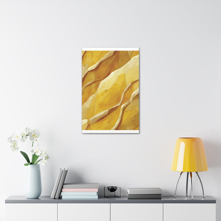 Canvas Wall Art Decor - Rustic Yellow Stone Print - Decorative | Wall Art