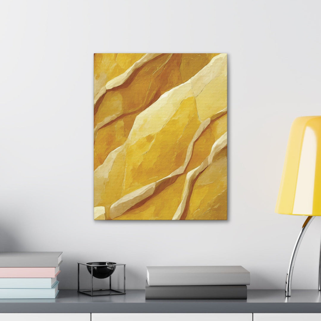 Canvas Wall Art Decor - Rustic Yellow Stone Print - Decorative | Wall Art