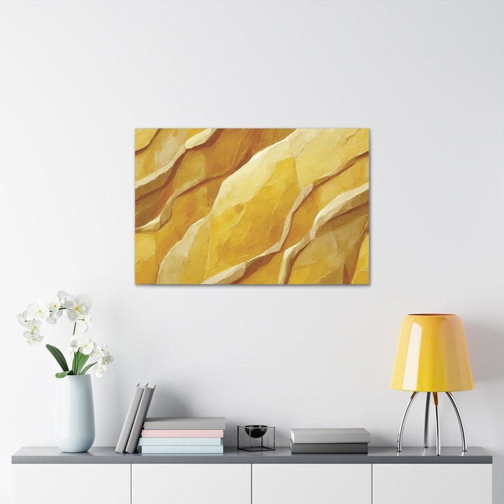 Canvas Wall Art Decor Rustic Yellow Stone Print - Decorative | Wall Art