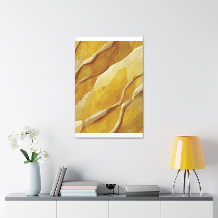 Canvas Wall Art Decor - Rustic Yellow Stone Print - Decorative | Wall Art