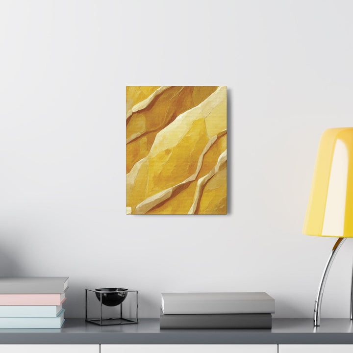 Canvas Wall Art Decor - Rustic Yellow Stone Print - Decorative | Wall Art