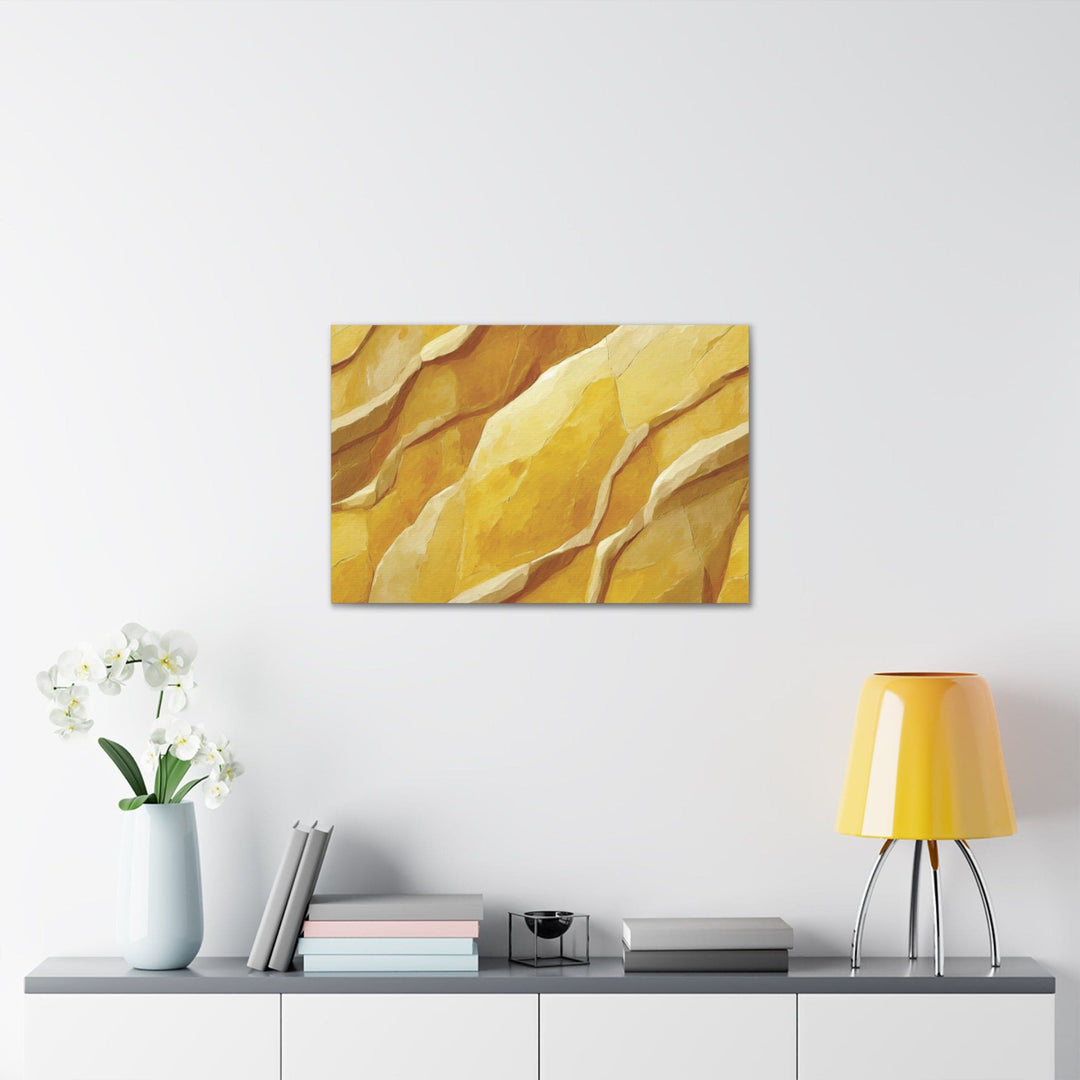 Canvas Wall Art Decor Rustic Yellow Stone Print - Decorative | Wall Art