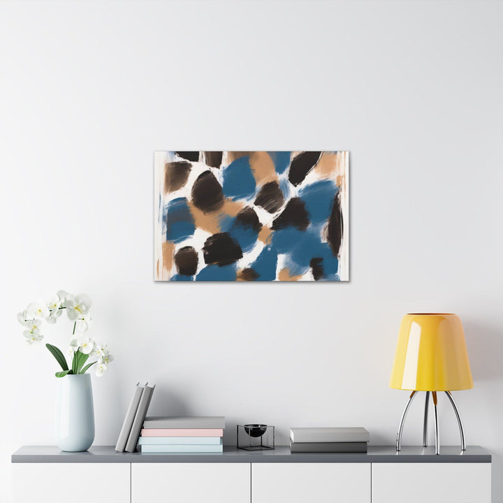 Canvas Wall Art Decor Spotted Rustic Blue and Brown - Decorative | Wall Art