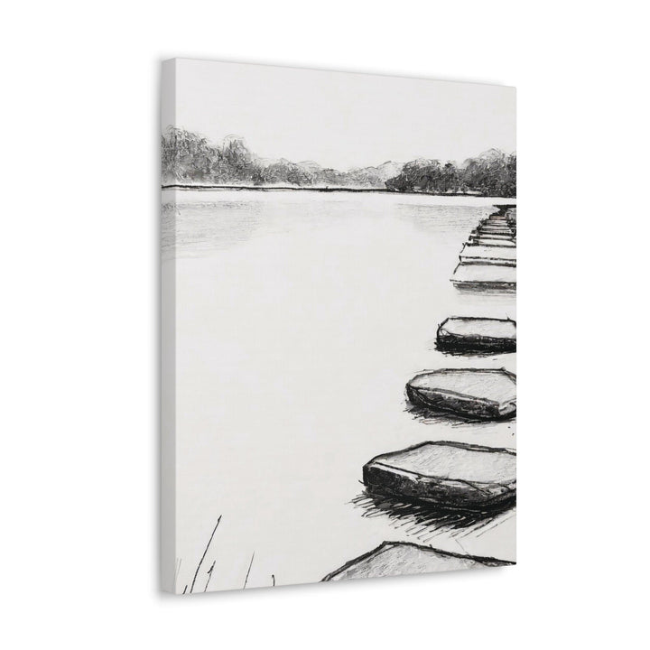 Canvas Wall Art Decor Stepping Stone Still Waters - Decorative | Wall Art